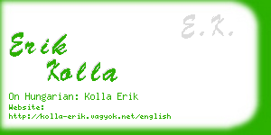 erik kolla business card